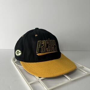 Vtg Green Bay Packers Annco Snapback Hat Made In USA